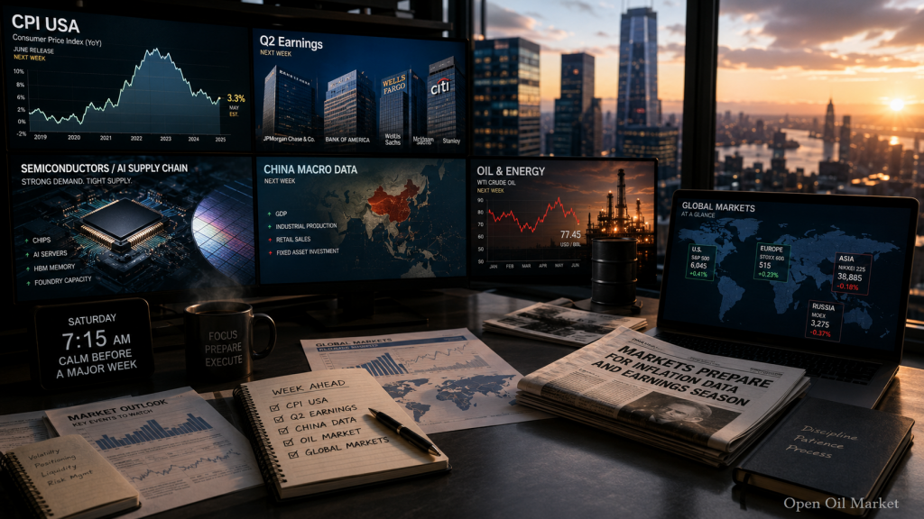 Economic Events and Corporate Reports - Saturday, July 11, 2026: Quiet Calendar Ahead of US CPI, Bank Earnings Kickoff, and China Data
