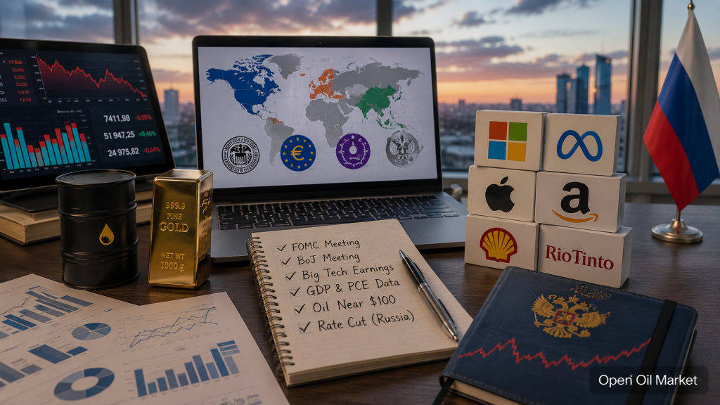 Key Economic Events and Corporate Reports July 26, 2026: Fed, Big Tech, Oil