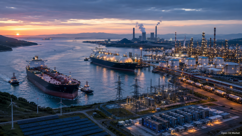 Oil & Gas and Energy News 2 June 2026: Oil Tanker in Strategic Strait, LNG Terminal, Refinery, Power Grids, Data Centre, Renewables and Coal Generation