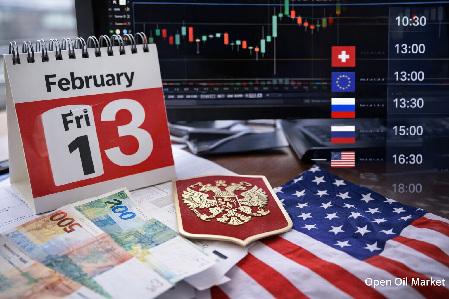 Economic Events and Corporate Reports — Friday, February 13, 2026: US and Russian CPI, Central Bank Rate, Eurozone GDP