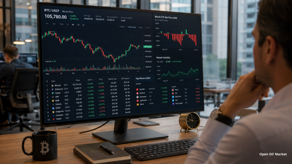 Cryptocurrency News, Tuesday, June 9, 2026: Bitcoin Holds the Market After a Dips As Investors Assess ETF Outflows, Stablecoins, and the Top 10 Digital Assets